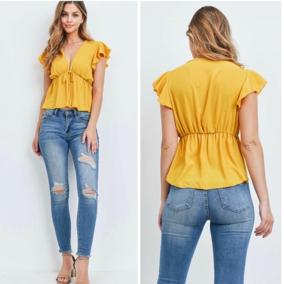 Flounce Short Sleeve Top - Picture 3 of 4